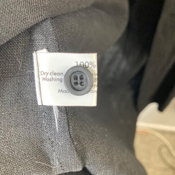 Womens Eskandar Neiman Marcus Linen Shirt Dress Duster Black Size 1 US 10/12 NWT - Picture 9 of 12